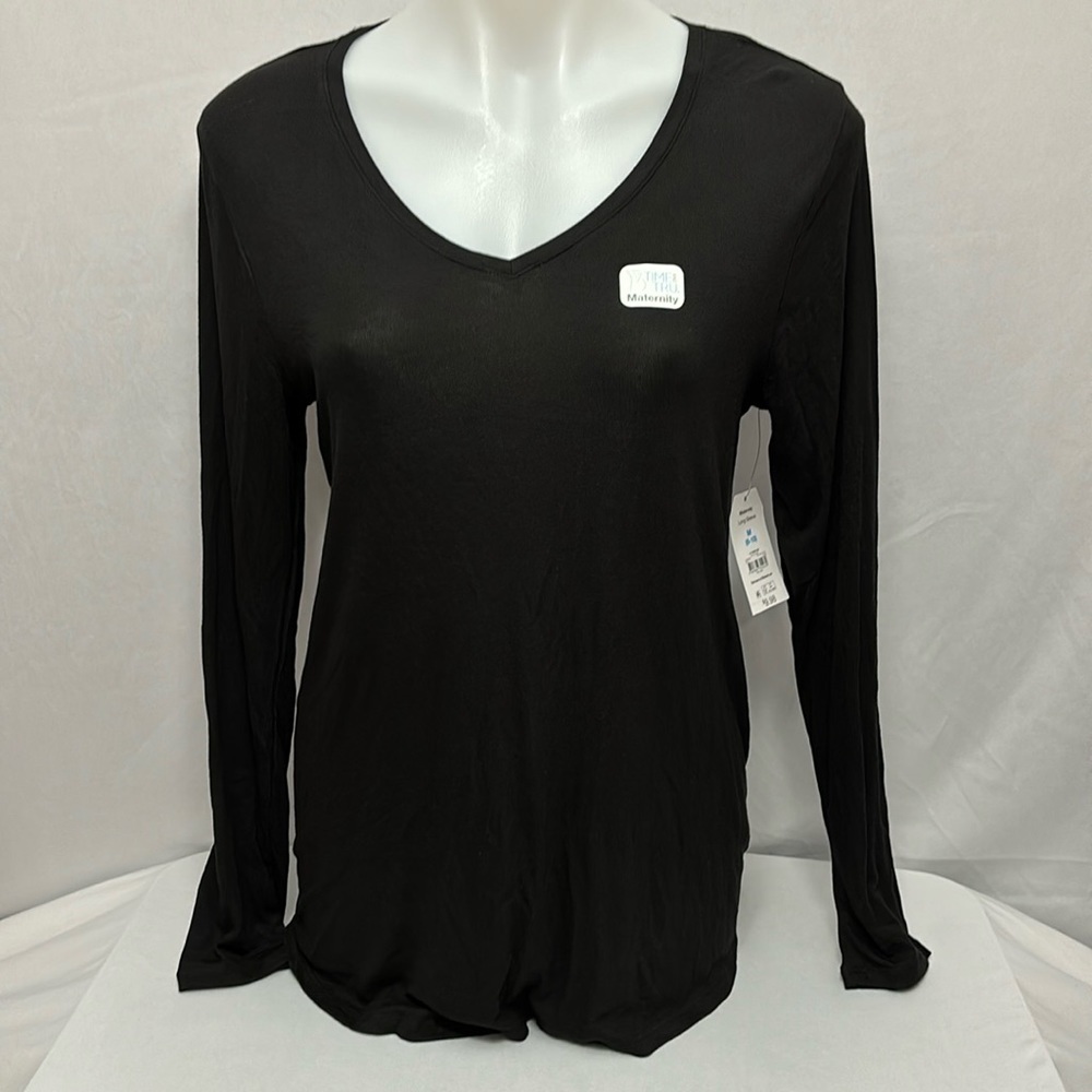 Time and Tru maternity black long sleeve Tee